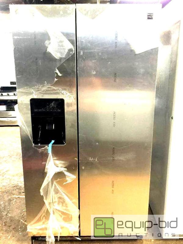 lot 142 image: KENMORE STAINLESS SIDE BY SIDE