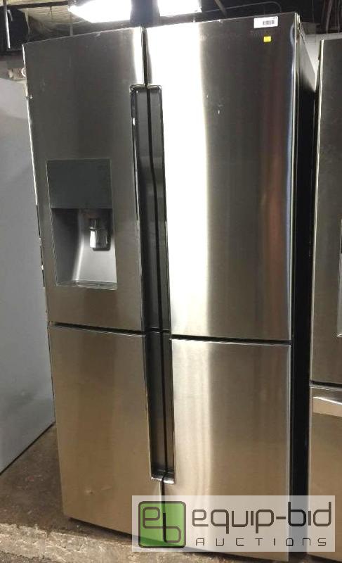 lot 143 image: SAMSUNG FRENCH  4 DOOR DESIGNER REFRIGERATOR