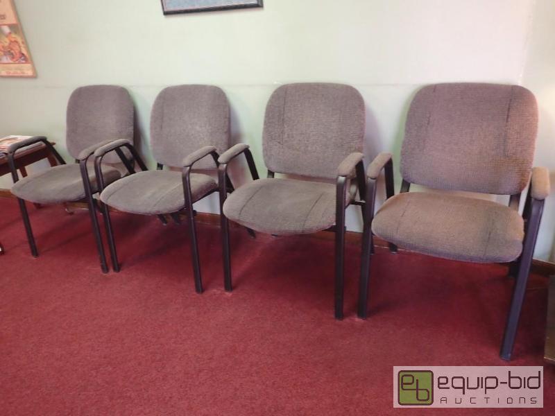 lot 595 image: (6)cloth stackable chaairs
