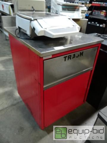 lot 753 image: Universal Nolin Stainless Steel Top Push Swing Door Trash Can
