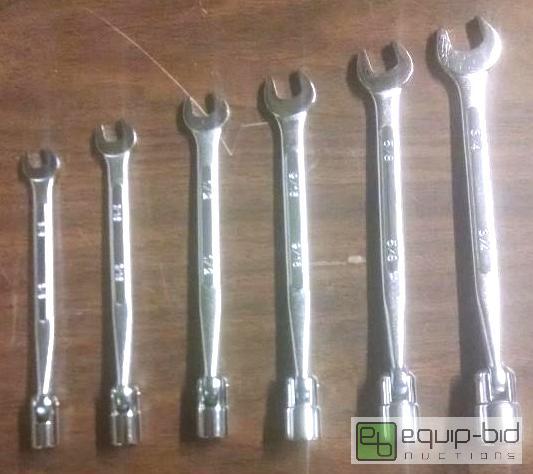 lot 1010 image: KR tools 6pc sae flex wrench set open end wre...