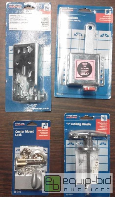 lot 1032 image: 4 paks garage door hardware slide lock, locki...