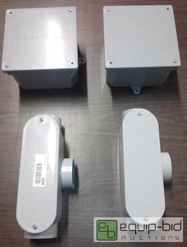 lot 1039 image: 2 12 inch plastic conduit junction and junct...