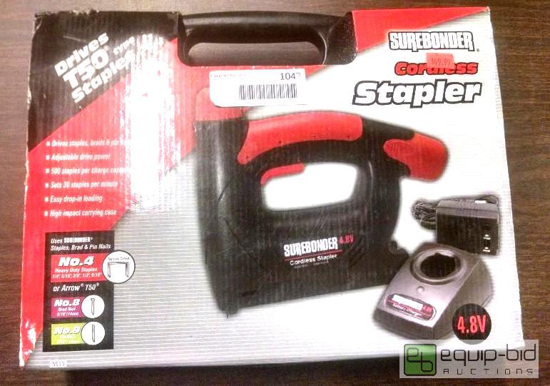 lot 1047 image: Surebonder 4.8 volt stapler Model 5910 uses T...