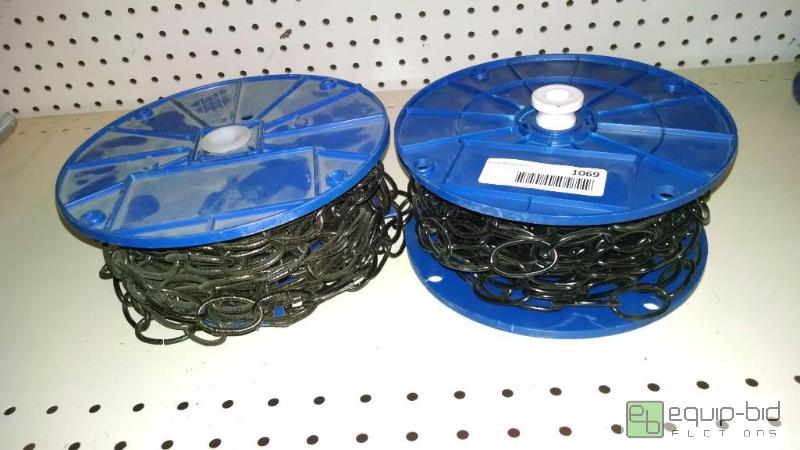 lot 1069 image: 2 rolls black decor chain 1 12 inch links, f...