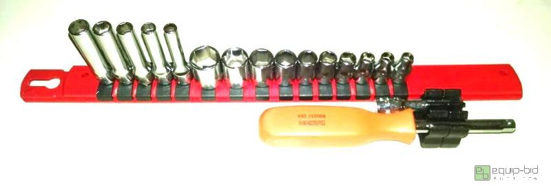 lot 1079 image: Bahco&nbsp17 pc 14 drive socket set Deep an...