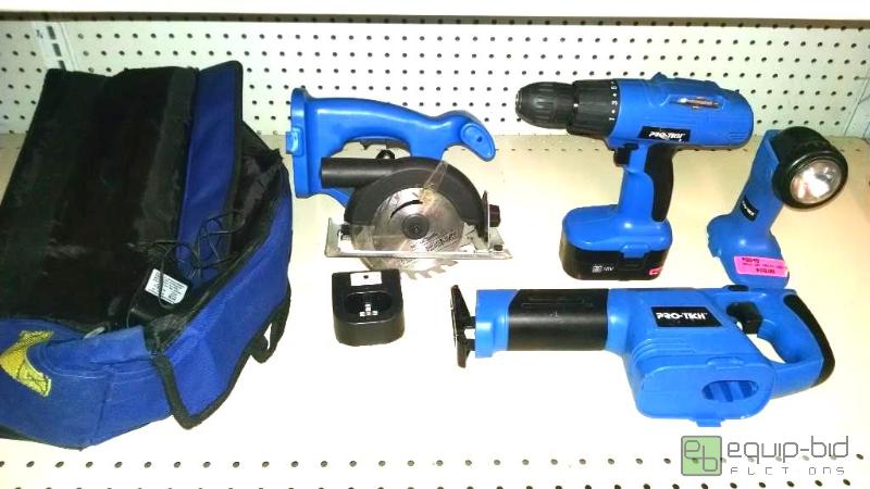 lot 1081 image: Protech&nbsp18 volt combo kit Drill, circula...