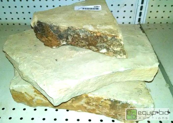 lot 1092 image: 3 pcs Arkansas flat landscape rock 8 inch acr...