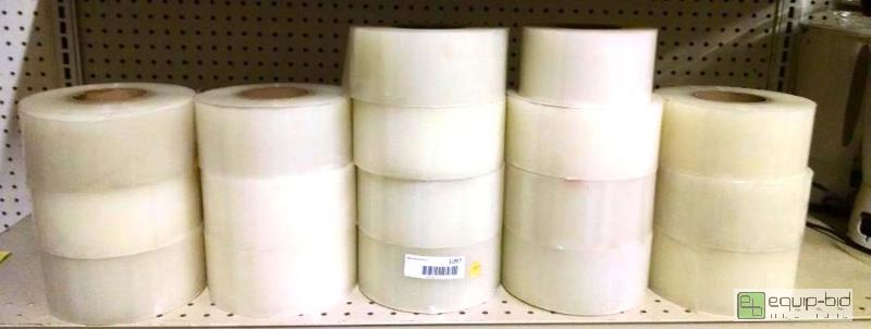 lot 1097 image: 17 rolls 3&quot by 300 plastic tape perfora...
