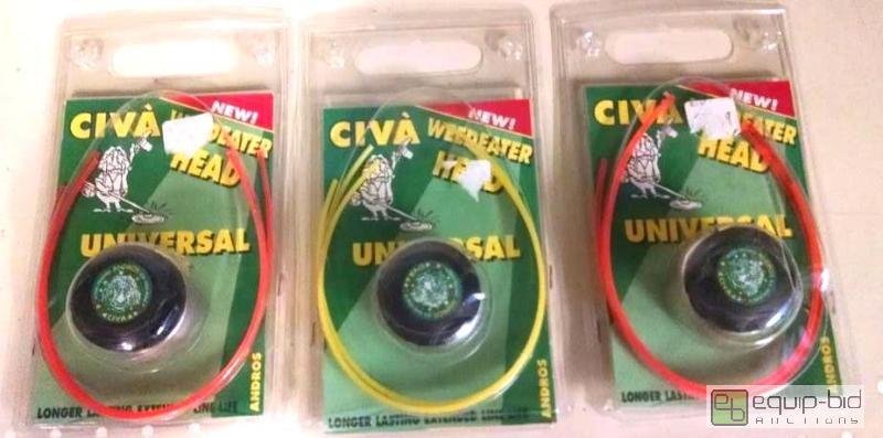lot 1126 image: 3 weed trimmer heads Civa brand Universal fit...