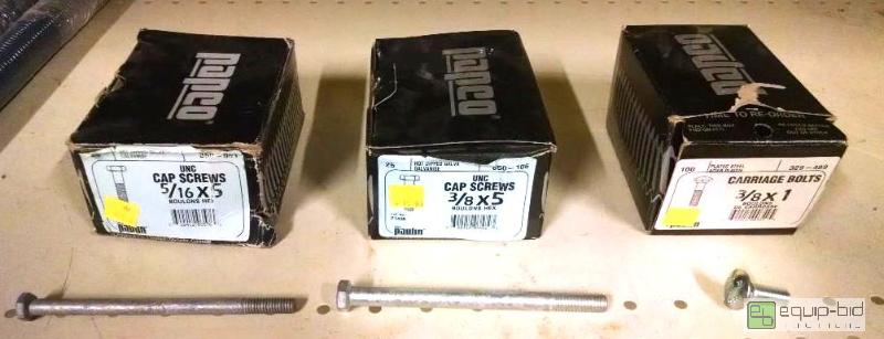 lot 1147 image: 3 boxes of galvanized bolts 516 x 5&quot ga...