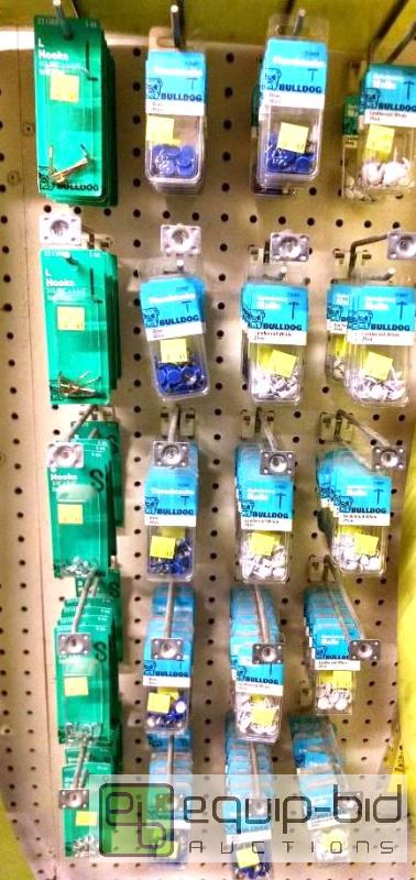 lot 1165 image: 109 bags of misc&nbsphardware Thumbtacks, L ...