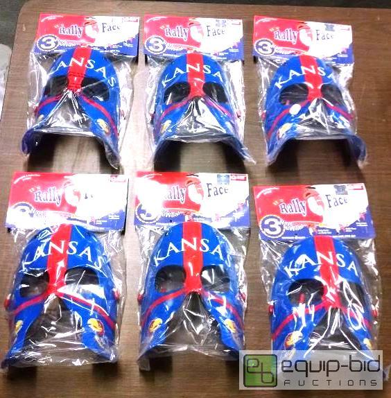 lot 1181 image: Qnty 6 Kansas Jayhawks Rally face face mask...