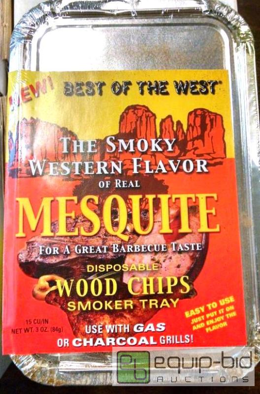 lot 1195 image: Qnty 24 Mesquite wood chip smoker trays dispo...