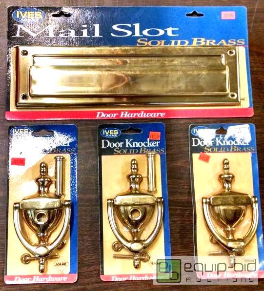 lot 1200 image: Solid brass door hardware includes Solid bras...
