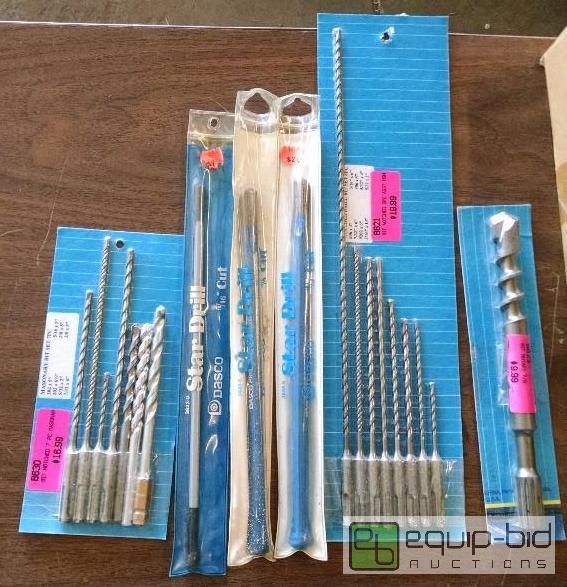 lot 1231 image: Notched and rotary masonry drill bits sizes i...