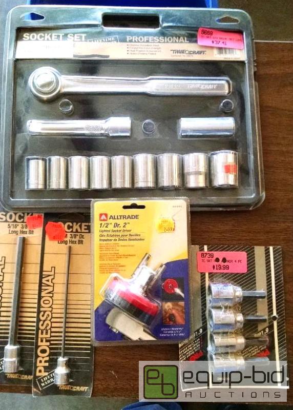 lot 1236 image: 12 drive socket set and accessories 12 pc 1...