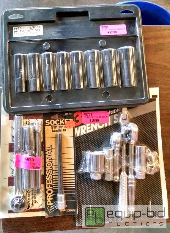 lot 1243 image: 20 pc 38 socket set includes&nbsp 8pc impac...