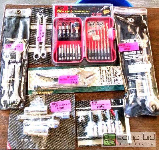 lot 1247 image: 5pc metric wrench set,2pc ratchet wrench set,...