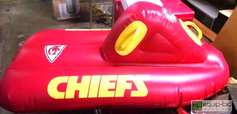 lot 1260 image: Qnty 2 Kansas City Chiefs Inflatable sleds 20...