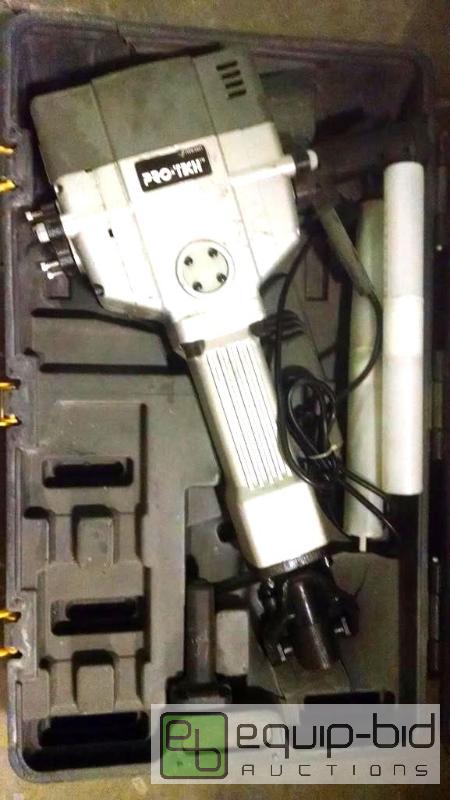 lot 1275 image: 120 volt 30 amp Demolition hammer PRO TECH br...