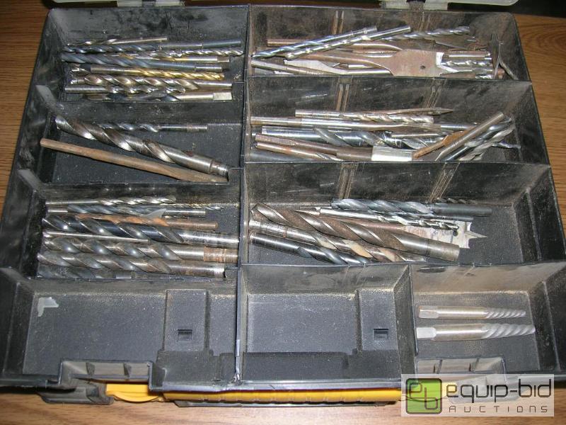lot 561 image: Hard Case Box with Numerous Drill Bits