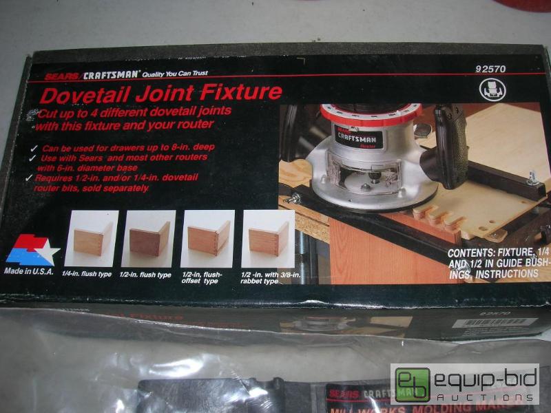 lot 563 image: Sears Craftsman 2510 & 25254 Dovetail Joint Fixture Mill Works Molding Maker