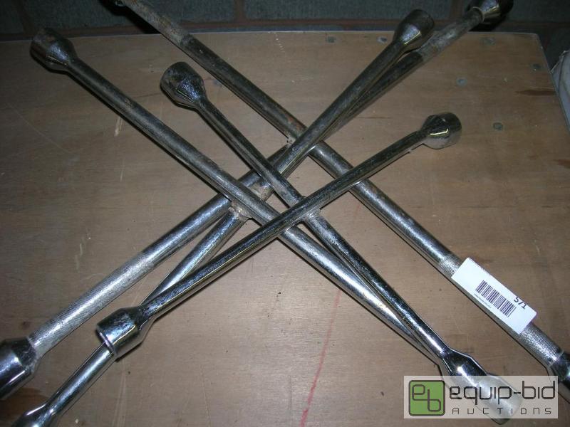 lot 571 image: Lot of Three 4-way Lugnut Wrenches
