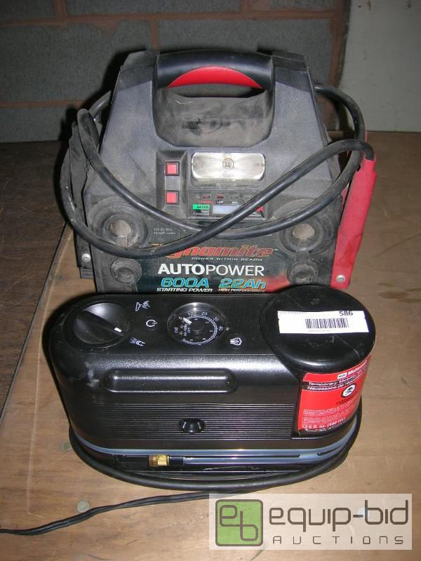 lot 586 image: Motorcraft Air Compresser  Dynamite Autopower Battery Charger