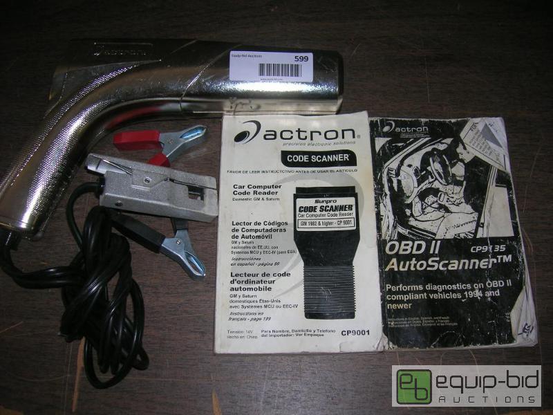 lot 599 image: Actron CP7527 Timing Light w manuals