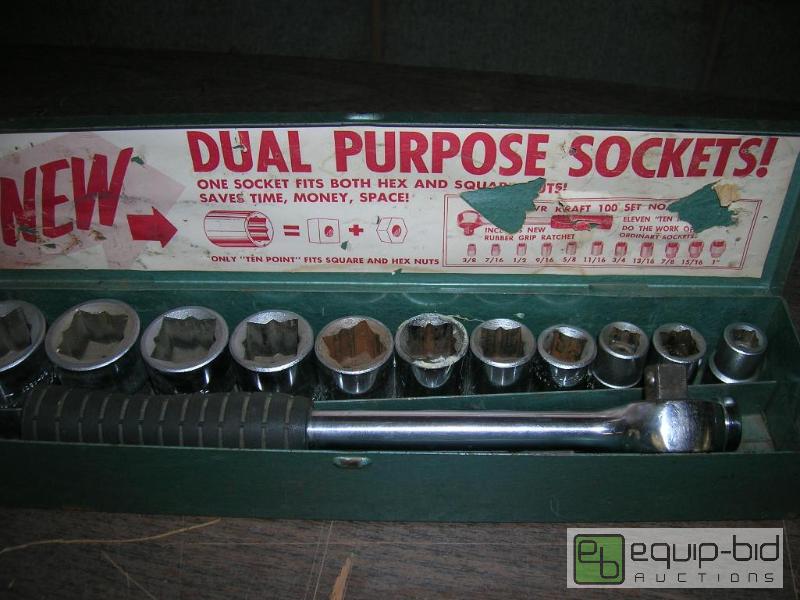 lot 600 image: Powr Kraft  Dual Purpose 10 point Socket Set 12 Drive 12pcs