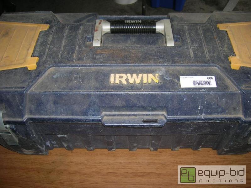 lot 606 image: Large Irwin Hard Plastic Tool Box Full of Tools #2
