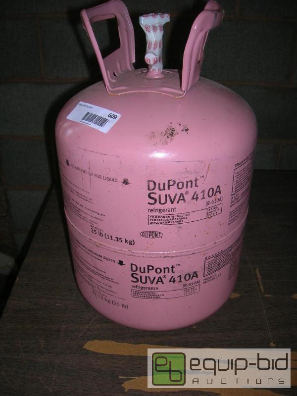 lot 609 image: New 25lb DuPont SUVA 410A Refrigerant Bottle