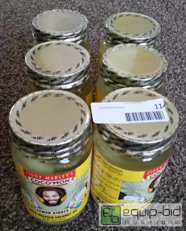 lot 112 image: 6 NEW JARS OF COCOMON COCONUT OIL