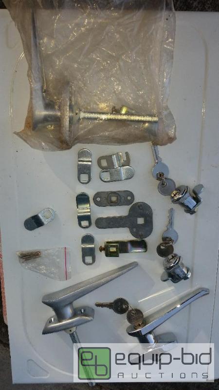 lot 137 image: ASSORTED LOCKS AND LATCHES ALSO 40 PACKS OF GLOVE LINERS