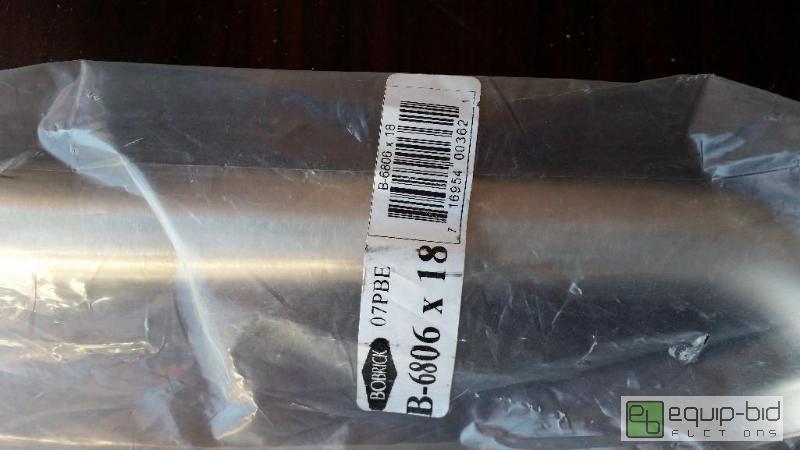 lot 161 image: Bobrick B-6806X18 18 Handicapped Restroom Grab Bar with Snap Flange