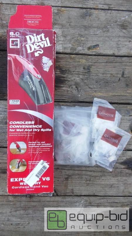 lot 165 image: DIRT V6 WET DRY VAC AND CABINET HARDWARE