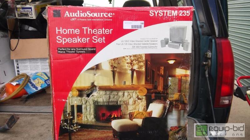lot 189 image: AUDIO SOURCE HOME THEATER SPEAKER SET..NEVER USED