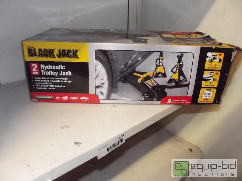 lot 2334C image: Black Jack 2 ton Hydraulic Trolley Jack   See...