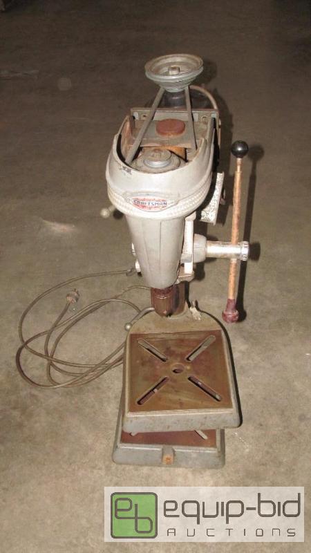 lot 2357 image: CraftsMan&nbspBench Mount Drill Press   115...