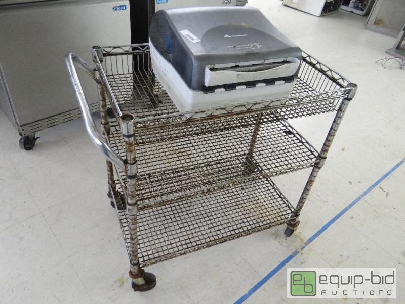 lot 104 image: Metro style bus cart and paper towel dispense...
