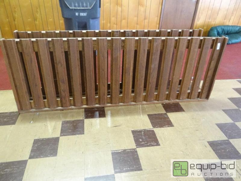 lot 140 image: Lot of 2 hanging stemware glass racks.  These...