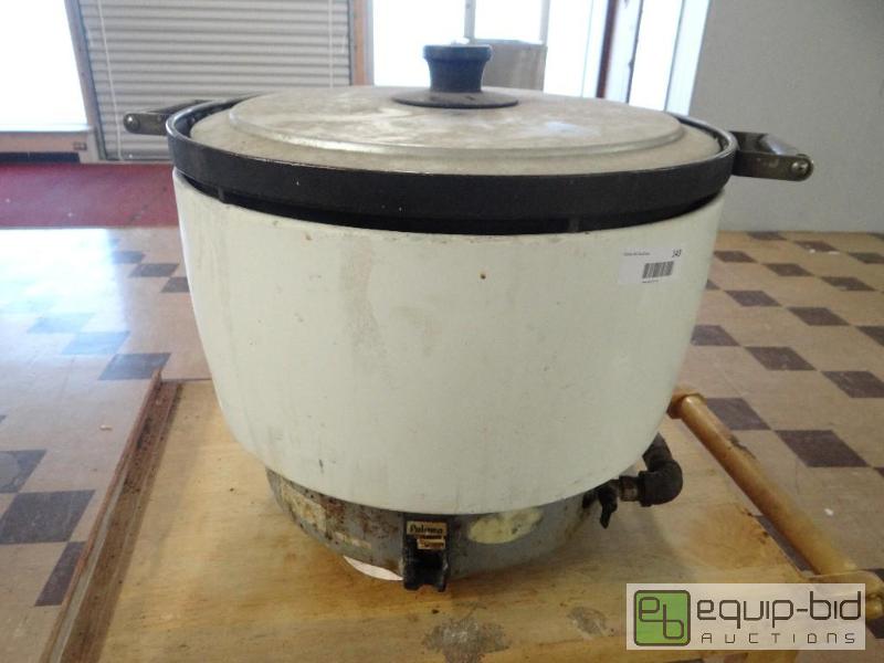 lot 143 image: Paloma commercial gas rice cooker with lid....