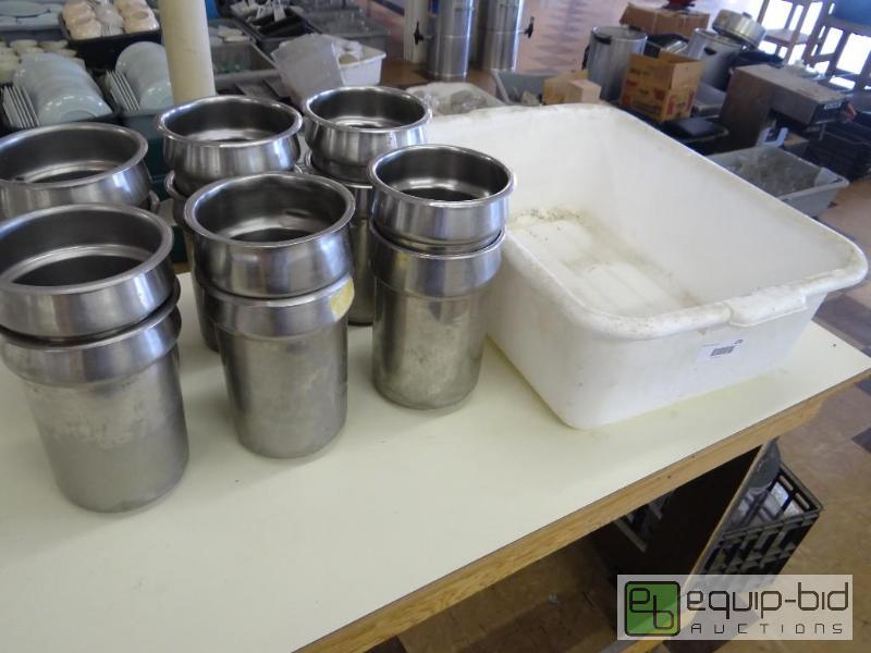 lot 159 image: Lot of 16 ss inserts with bus tub....