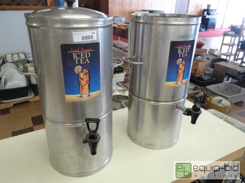 lot 163 image: 2 ss tea dispensers....