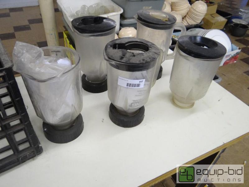 lot 197 image: Lot of 5 mixer pitchers....