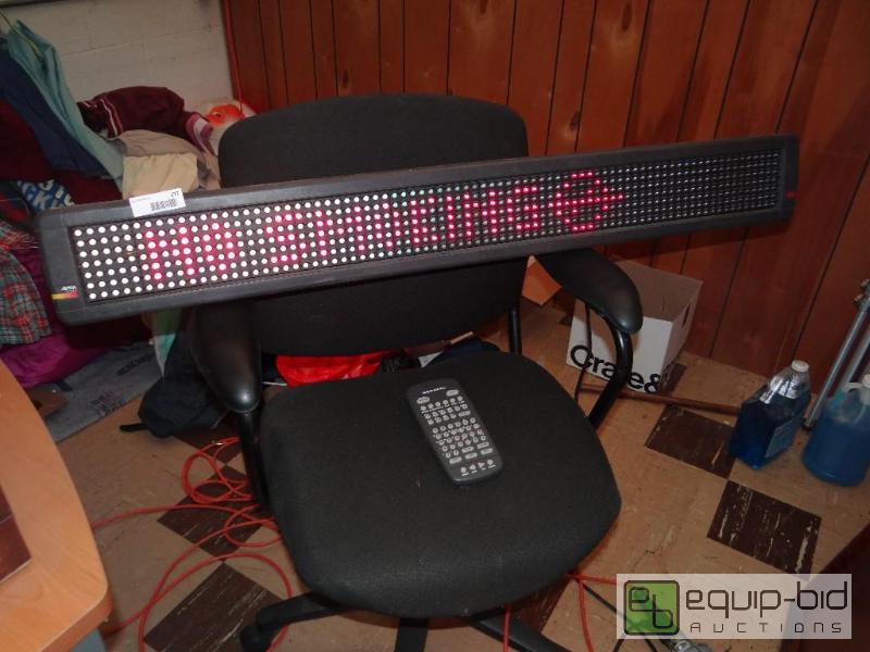 lot 377 image: Alpha big dot LED reader board sign with remo...