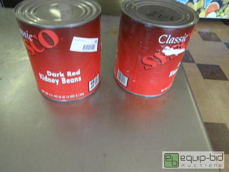 lot 380 image: Lot of 2 #10 cans of red kidney beans....
