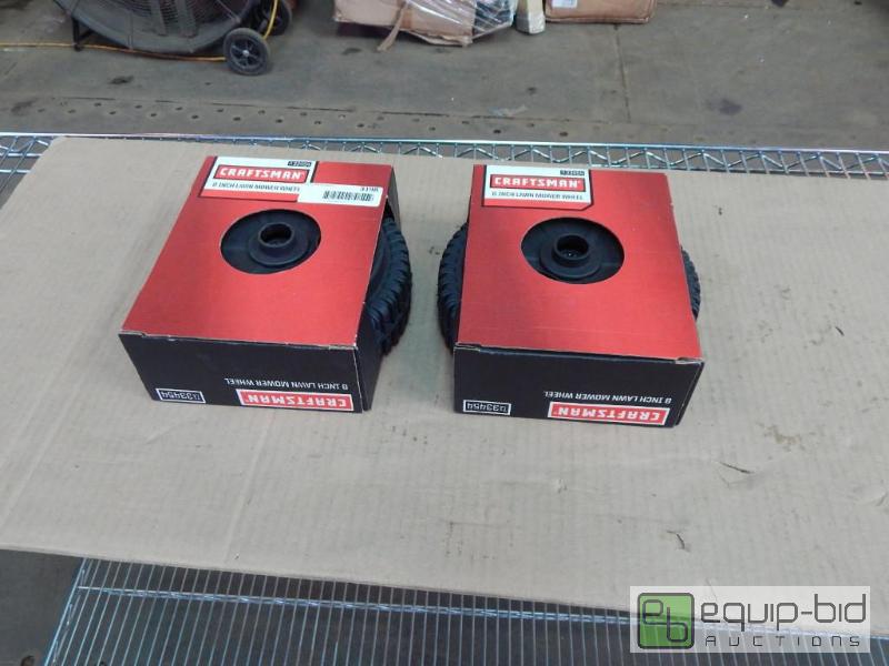lot 2413 image: Lot of 2 Craftsman Mower Wheels