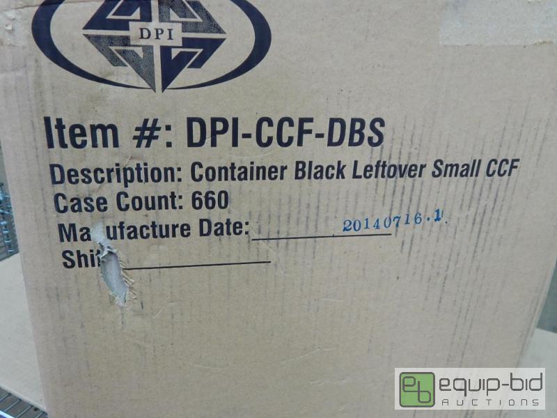 lot 2470 image: Case of DPI Black Leftover Containers